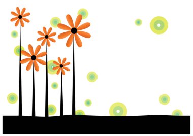 Çiçek arkaplanının vektör çizimi