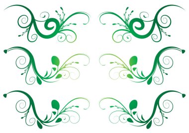 Çiçek elementlerinin vektör kümesi