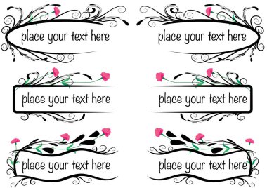 Tasarımınız için çiçek vektör ögeleri kümesi