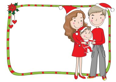 Noel Baba ve Kız 'la Noel tebrik kartı