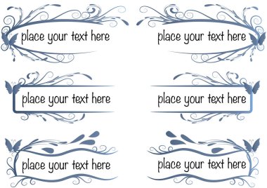 Tasarım için vektör çiçek elementleri kümesi