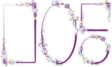 Çiçek çerçevesinin vektör illüstrasyonuName