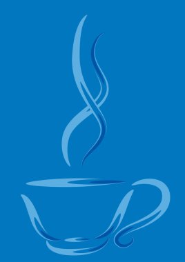 Sıcak kahve fincanının vektör çizimi