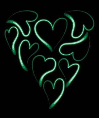 kalp şekli vektör illüstrasyonu