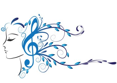 Çiçek çelengi olan güzel bir kız