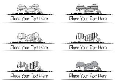 Şehir siluetinin vektör çizimi