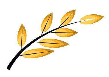 Sarı yaprakların vektör çizimi