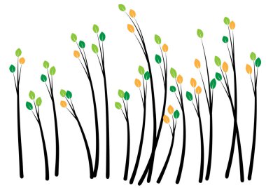 Bahar çiçeklerinin vektör illüstrasyonu