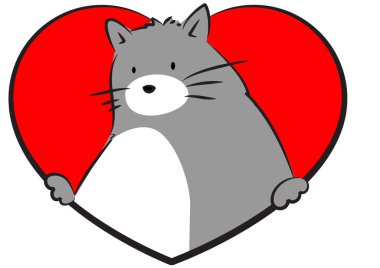  Yürekli şişman kedi.