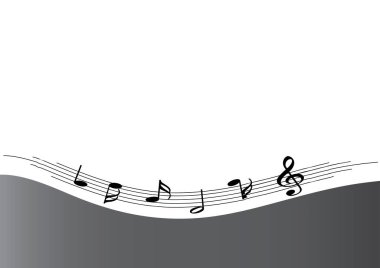 Bir müzik notasının vektör çizimi