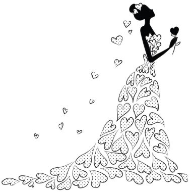 Güzel bir çiftin vektör çizimi