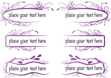 Vektör vintage çerçeveleri ve etiketleri kümesi