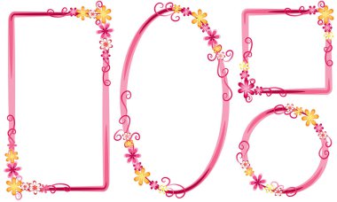 Pembe orkide çiçekleri ve bir fiyonk