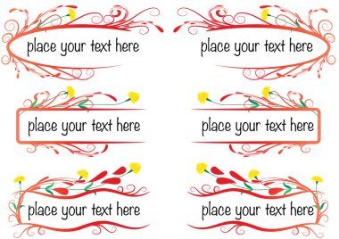 kaligrafik tasarım elementlerinin vektör kümesi