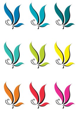 Yaprakların vektör çizimleri