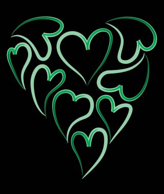 Bir kalbin vektör illüstrasyonu