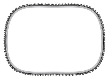 gümüş çerçeve beyaz arkaplanda izole edildi