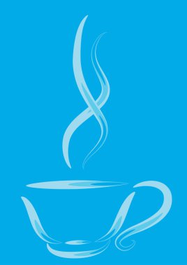 Sıcak kahve fincanının vektör çizimi