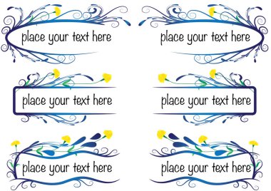 Tasarımınız için çiçek vektör ögeleri kümesi