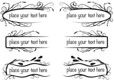 vektör kaligrafik tasarım ögeleri kümesi