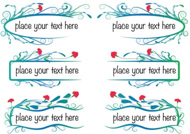 Tasarımınız için çiçek vektör ögeleri kümesi