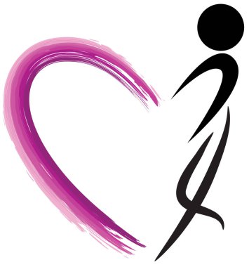 Bir kalp şeklinin vektör illüstrasyonu