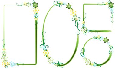 Çiçek arkaplanının vektör çizimi