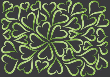 Yeşil yapraklı pürüzsüz desen