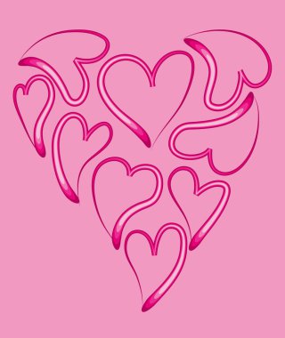 Bir kalbin vektör illüstrasyonu