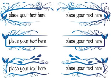 Tasarım için vektör çiçek elementleri kümesi