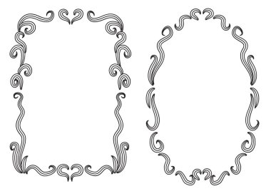 kaligrafik tasarım elementlerinin vektör kümesi