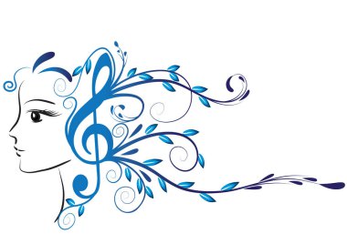 Güzel bir kız mavi gözlü ve uzun saçlı.