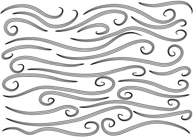 kaligrafik tasarım elementlerinin vektör kümesi