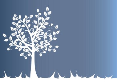 Yapraklı ve ağaçlı vektör ağacı