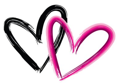 Güzel dekoratif kalp koleksiyonu, aşk konsepti 