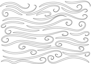 kaligrafik tasarım elementlerinin vektör kümesi