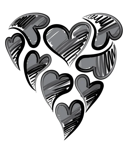 Vector Set Hearts — Stock Vector