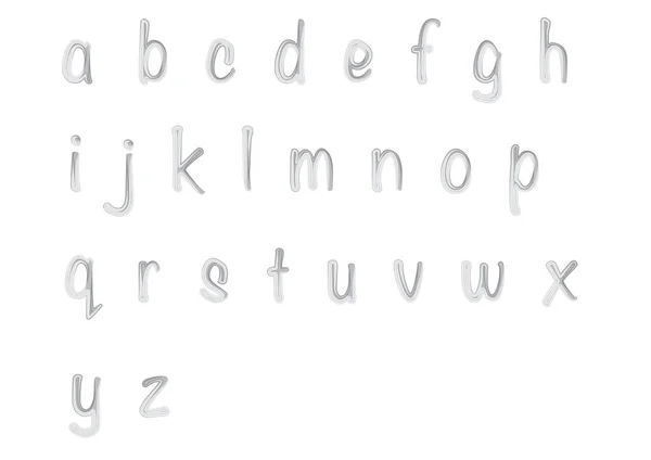 Κινούμενα Σχέδια Διακοσμητικά Αλφάβητο Απομονώνονται Λευκό Φόντο Διανυσματική Απεικόνιση — Διανυσματικό Αρχείο