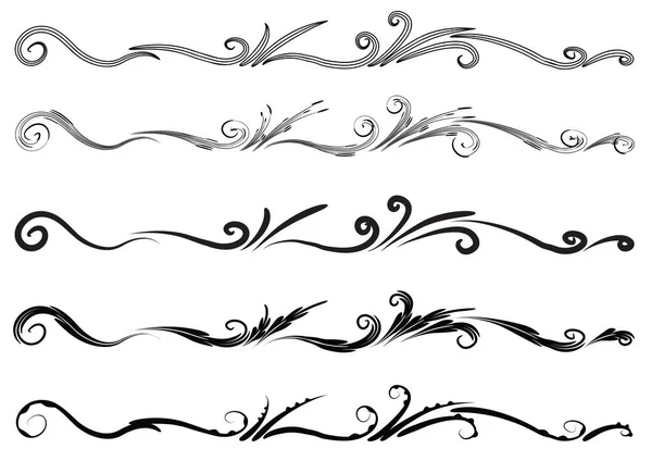 Set Van Elementen Voor Kalligrafisch Ontwerp — Stockvector