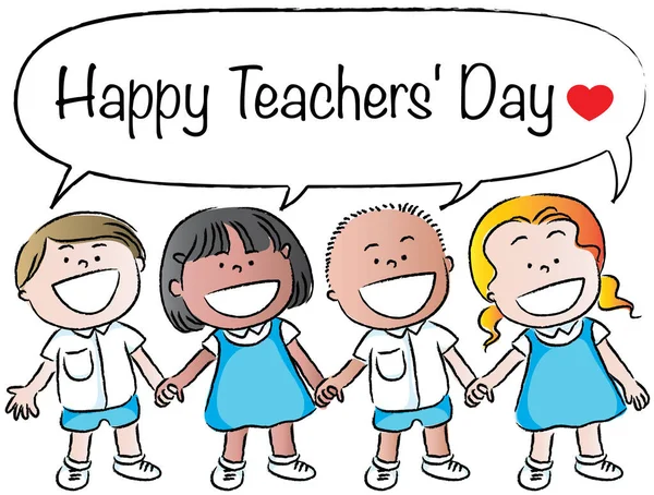 Konuşma baloncukları olan çocuk ve çocuklar