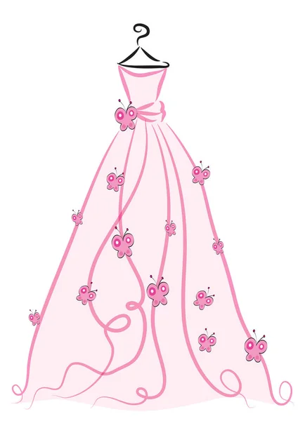 Robe Mariée Mariée — Image vectorielle