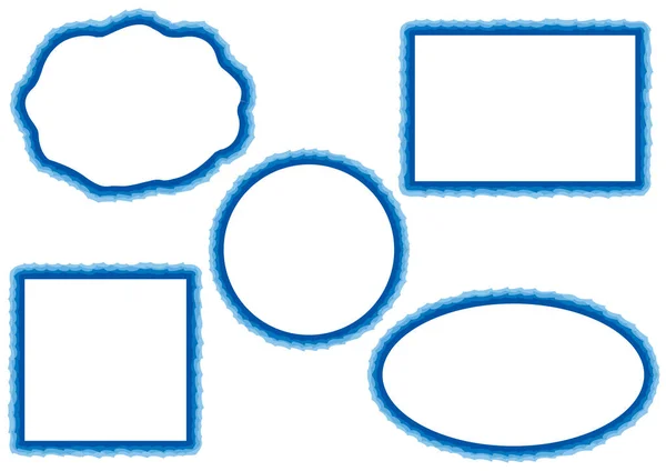 Векторна Ілюстрація Набору Синьо Білих Кадрів — стоковий вектор