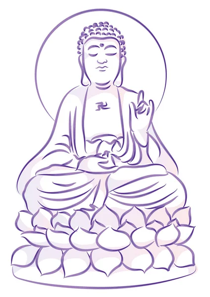 Illustration Vectorielle Budda — Image vectorielle