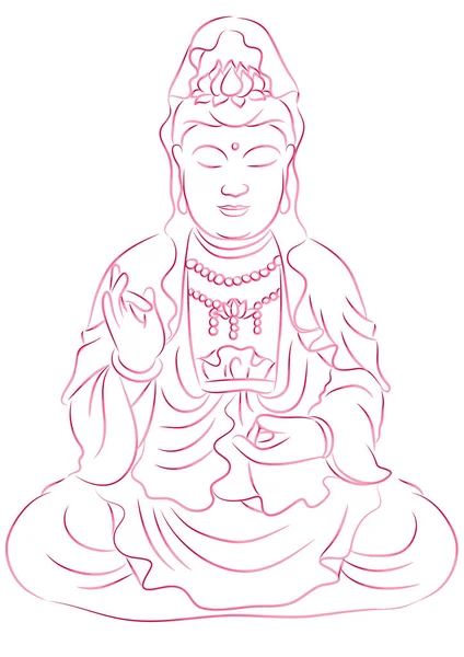 Illustration Vectorielle Dessin Animé Budda — Image vectorielle