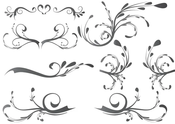 Set Calligraphic Design Elements — Stock Vector