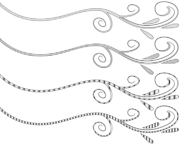 Vector Set Decorative Borders — Stock Vector