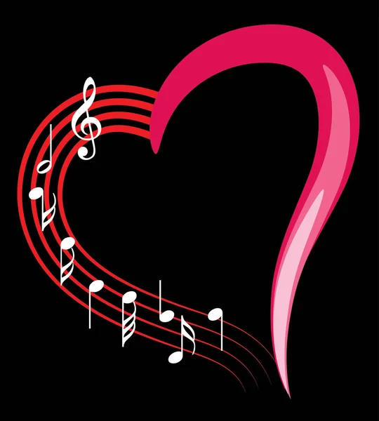 Vector Illustration Musical Notes — Stock Vector
