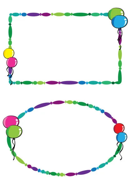 Vektor Illustration Einer Reihe Von Bunten Handgezeichneten Perlen — Stockvektor
