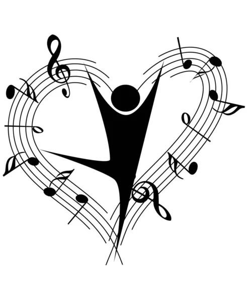 Beyaz arkaplanda müzik notaları 