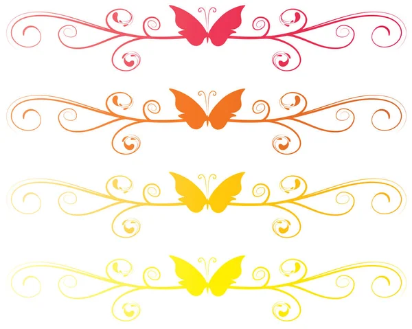 Ilustración Vectorial Una Mariposa — Archivo Imágenes Vectoriales